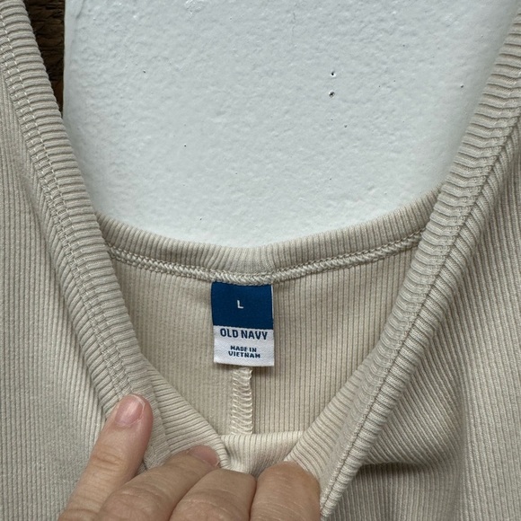 Old Navy Cream Sleeveless Maxi Sundress size large New with tags - Picture 6 of 7